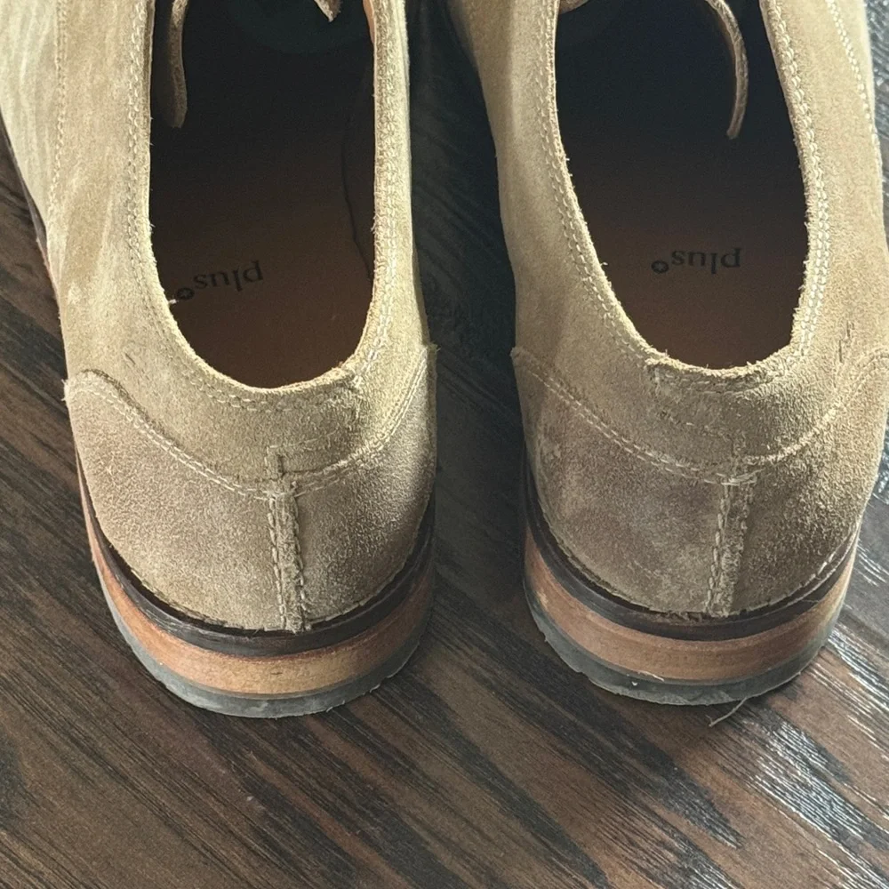 Clarks 1825 Collection Exton Cap LaceUp Oxfords Taupe Suede, Men Sz 11, Like New